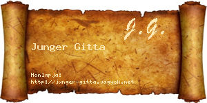 Junger Gitta névjegykártya